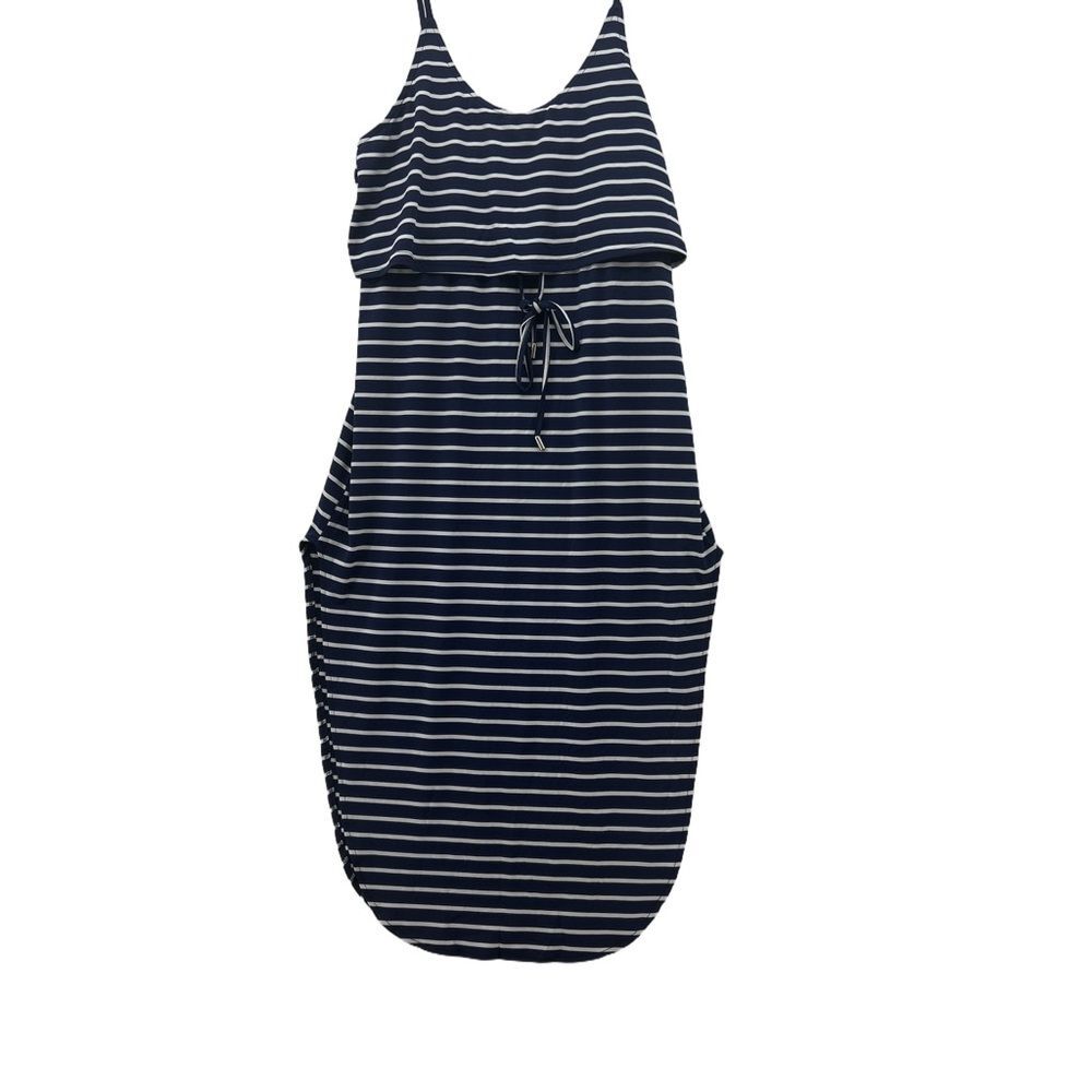 Cupshe Blue and White Spaghetti Strap Midi Sundress NWT - Picture 4 of 5
